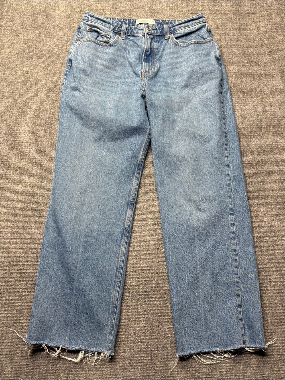 Abercrombie Fitch Jeans Womens 30 Vintage Straight High Rise Curve Love Raw Hem